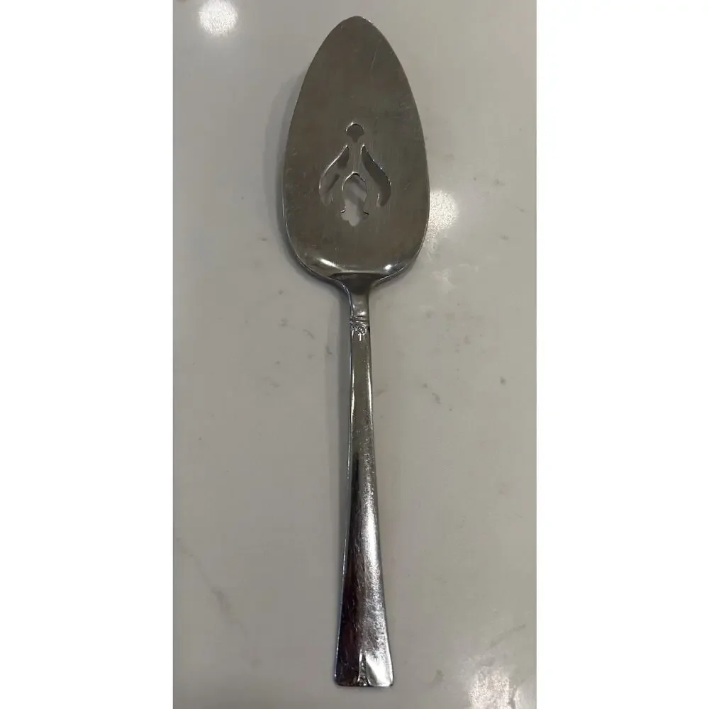Vtg Wm Rogers Stainless IS Flatware Pie Cake Server Wedding Holiday USA‎ MCM